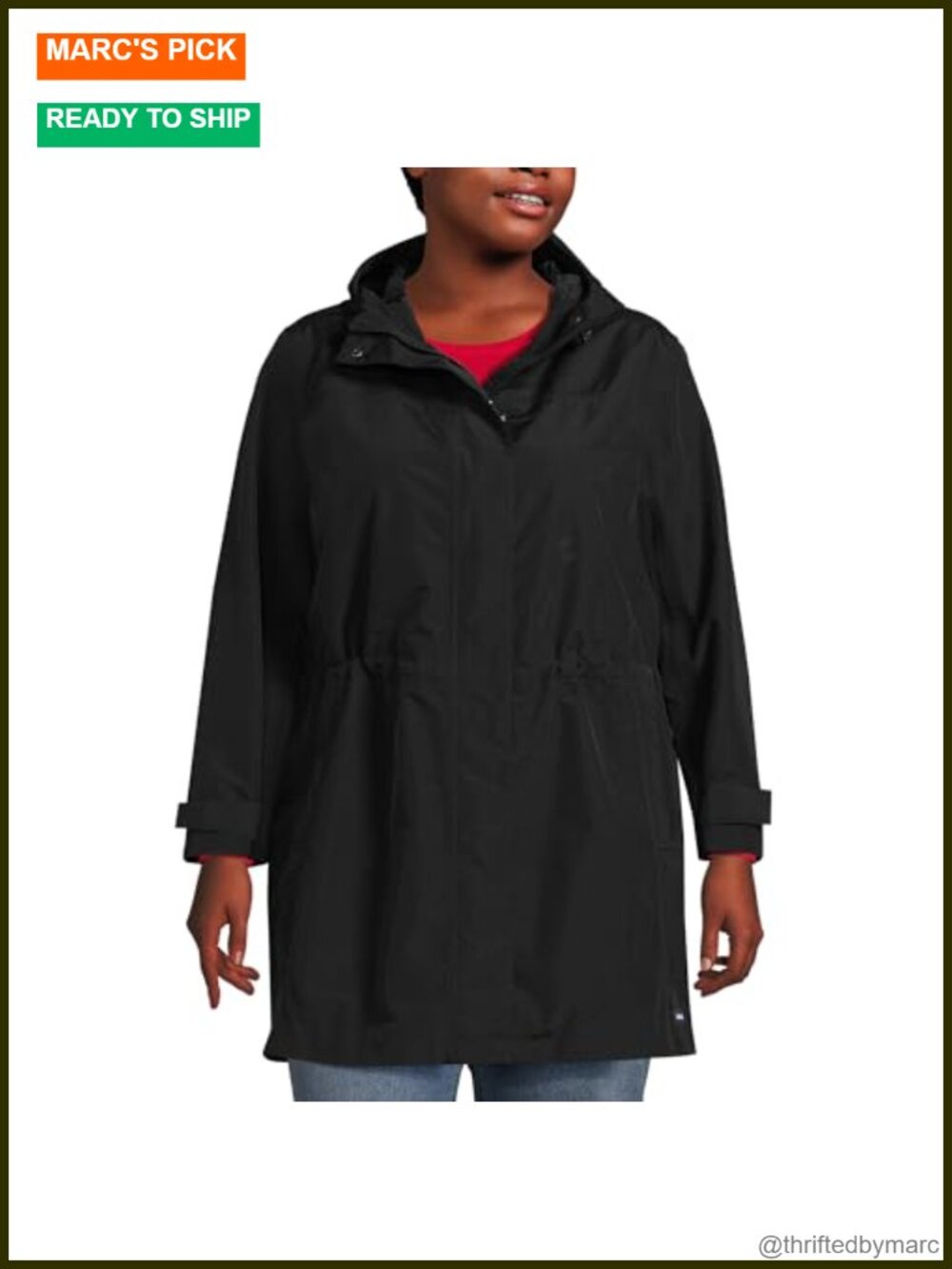 Waterproof Hooded Raincoat Windproof Sealed Seams Reflective Rain Jacket